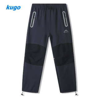 Dětské softshellové kalhoty letní Kugo HK8589 šedé, vel. 134-164